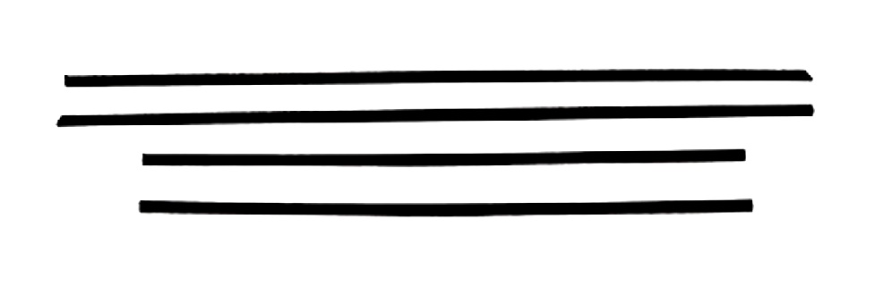 1959-60 AUTHENTIC 4 Piece Felt Kit Outers Only, Cadillac Deville 2 Door Hardtop fuzzy