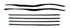 1964 AUTHENTIC Felt Kit & Glass Run Set 6 Piece Set, Chevy EI Camino & 2 Door Station Wagon Superkit fuzzy