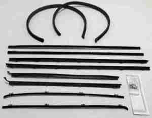 1964 AUTHENTIC 10 Piece Felt Kit & Glass Run Set, Chevy Chevelle 2 Door Sedan Superkit