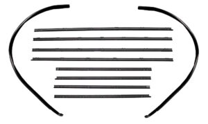 1964 AUTHENTIC 10 Piece Felt Kit & Glass Run Set, Chevy Chevelle 4 Door Sedan Superkit fuzzy