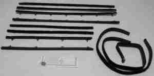 1966-67 AUTHENTIC 10 Piece Felt Kit & Glass Run Set, Chevy Chevelle 2 Door Sedan Superkit