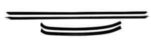 1969 REPLACEMENT 4 Piece Felt Kit Outers only, Chevy Chevelle 2 Door Hardtop fuzzy