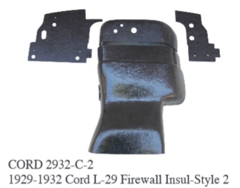 1929 1932 Cord L-29 Firewall Pad Type 2