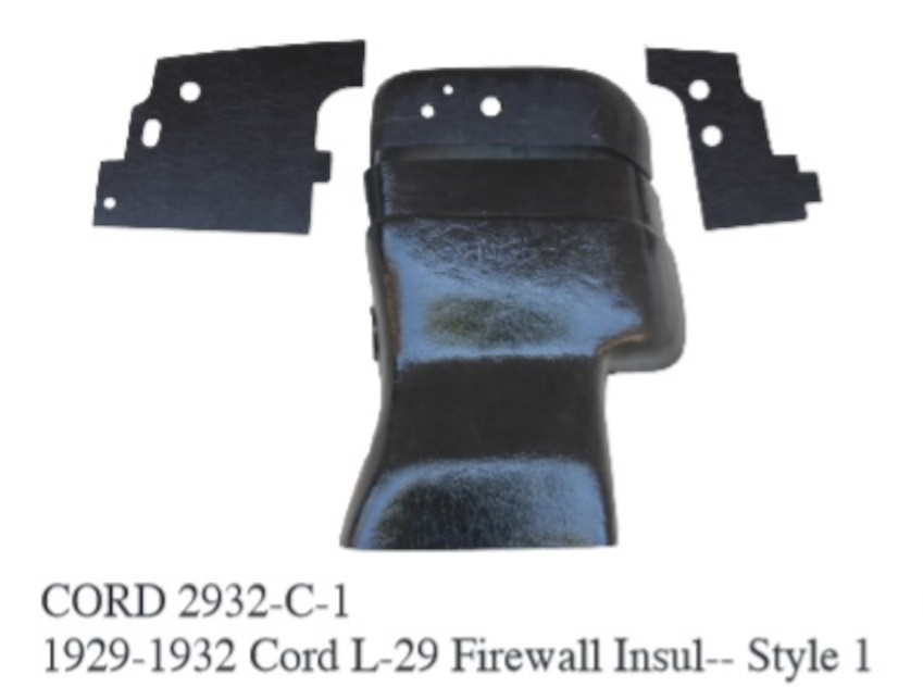 1929 1932 Cord L-29 Firewall Pad Type 1