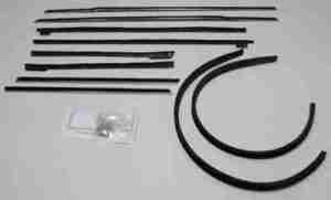 1965 AUTHENTIC 10 Piece Felt Kit & Glass Run Set, Chevy Impala Convertible Superkit