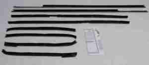 1966 AUTHENTIC 8 piece Felt Kit & Glass Run Set, Chevy Caprice Custom Hardtop Superkit