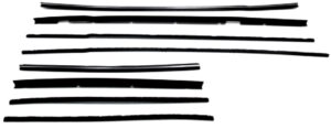 1967-68 AUTHENTIC 8 Piece Felt Kit, Chevy Bel Air & Biscayne 2 Door Sedan fuzzy