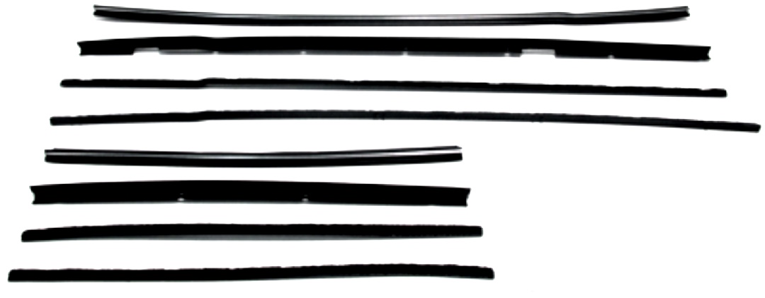 1967-68 AUTHENTIC 8 Piece Felt Kit, Chevy Bel Air & Biscayne 2 Door Sedan fuzzy