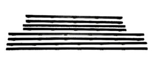 1965-69 AUTHENTIC 8 Piece Felt Kit, Chevy Corvair 4 Door Sedan fuzzy
