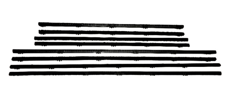 1965-69 AUTHENTIC 8 Piece Felt Kit, Chevy Corvair 4 Door Sedan fuzzy