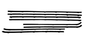 1965-69 AUTHENTIC 8 Piece Felt Kit, Chevy Corvair 2 Door Hardtop With Stainless Bead fuzzy