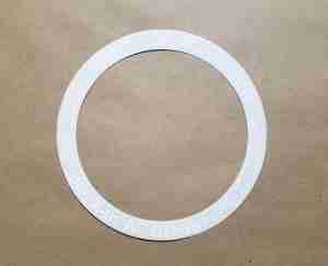 1941-48 Oil Filter Housing Lid Decal S-6/P115, white on blue