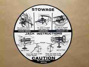 1966 Jack Instructions, Early 1966 Full Size & Grand Prix
