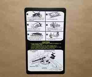 1976-78 Jack Instruction, Space Saver, GM# 495890, 1976-78 Firebird