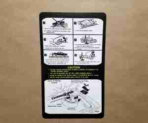 1976-78 Jack Instruction, Space Saver, GM# 495890, 1976-78 Firebird