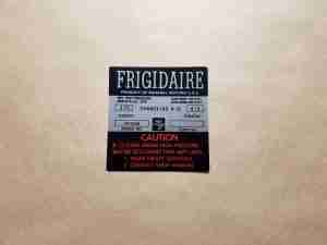 1966 Decal, Frigidaire Air Conditioner Compressor (GM# 5910486) 	[View/Add]..