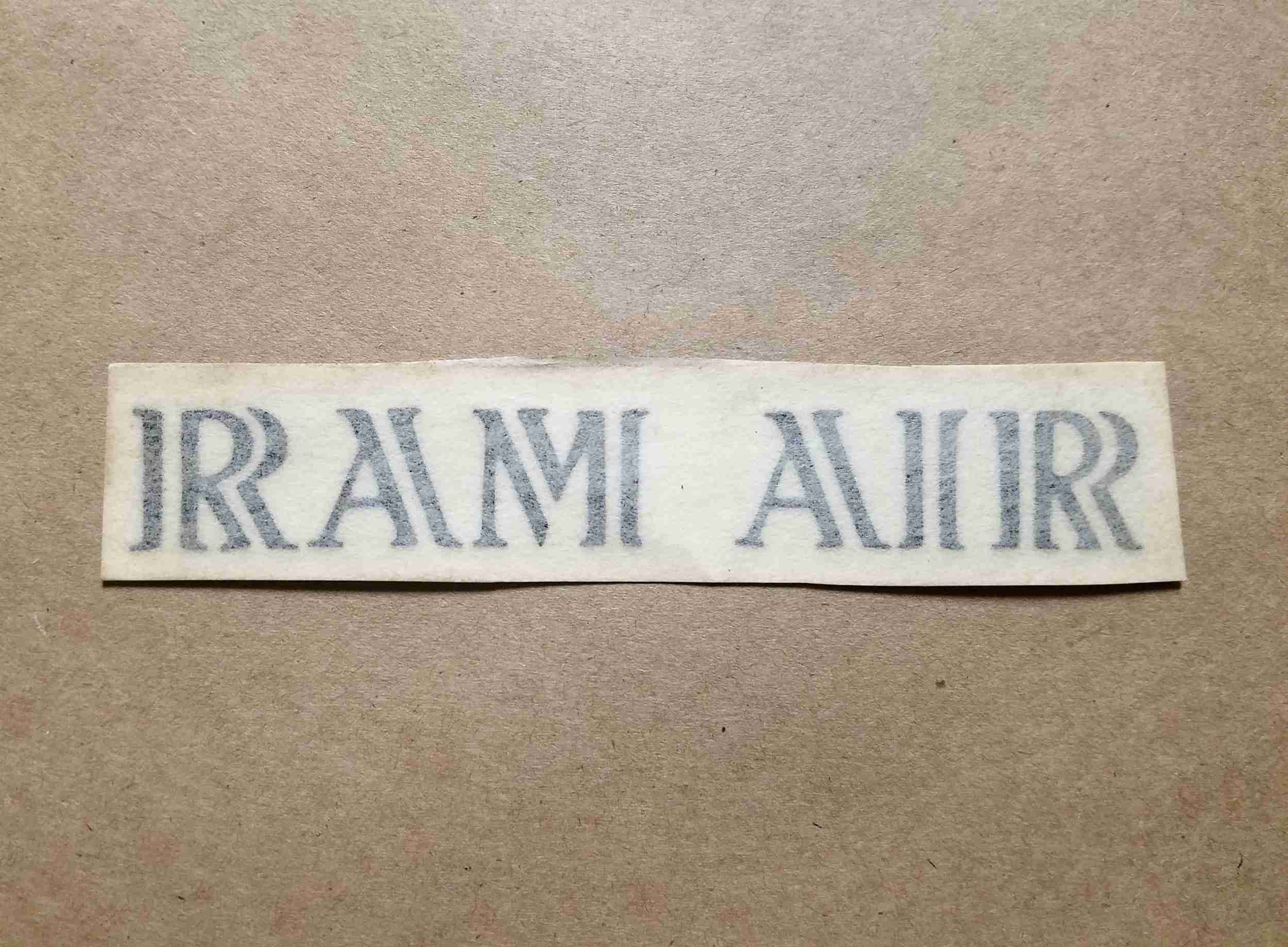 1969-70 Ram Air Hood Decal, Black, GM 9794723, TLMGTO & Firebird w/ Ram Air