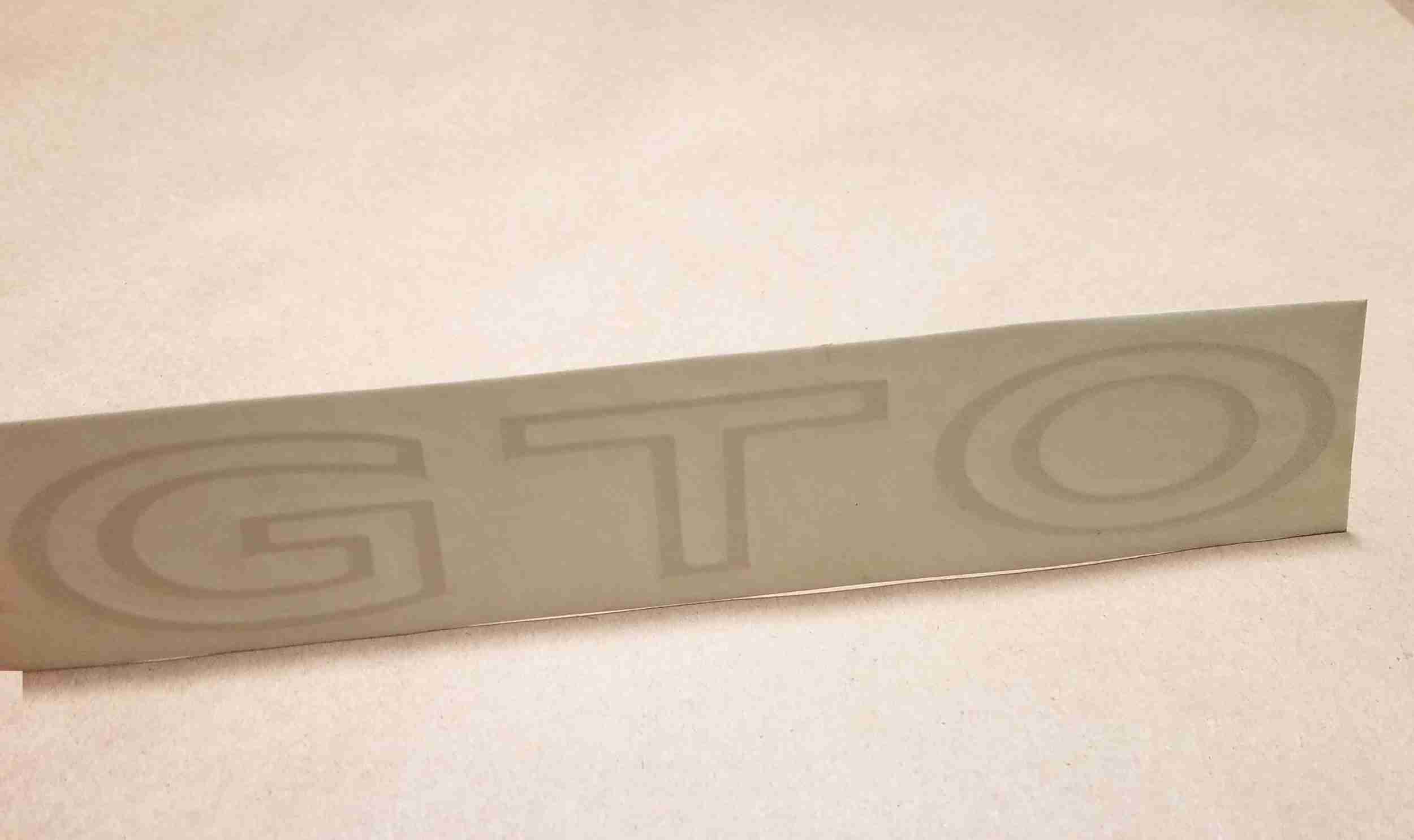 1968-73 GTO Fender & Quarter Decal, White, GM 479922,