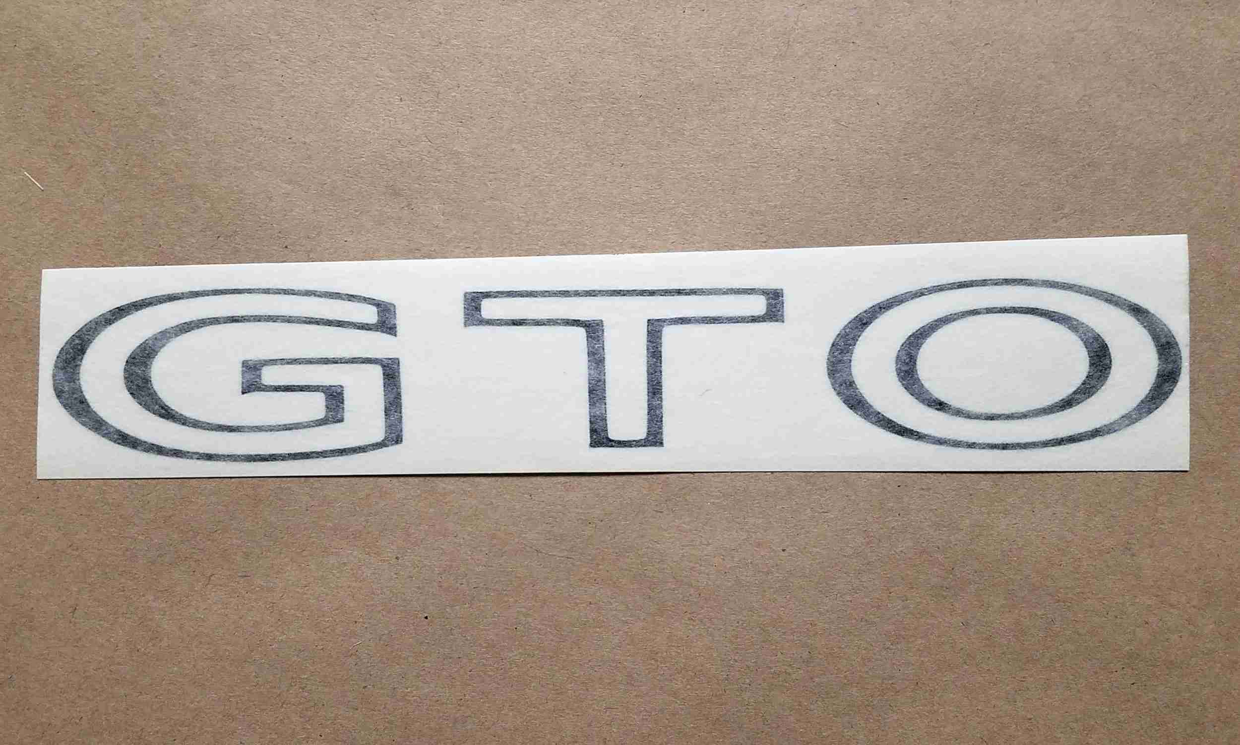 1968- 73 GTO Fender & Quarter Decal, Black, GM# 479920