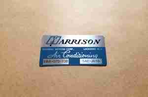 1973 Decal Harrison Air Conditioner