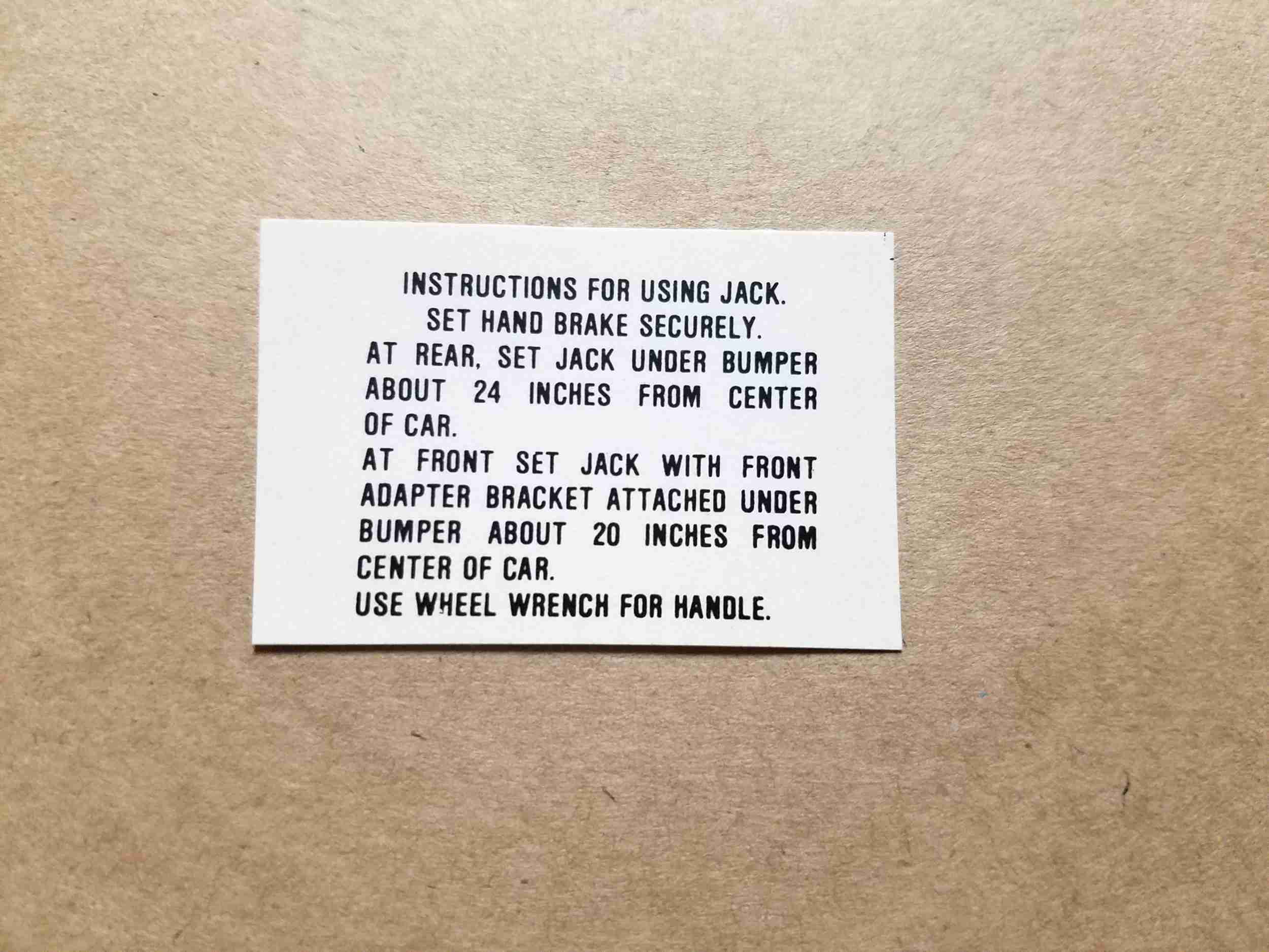 1955 Jack Base Decal