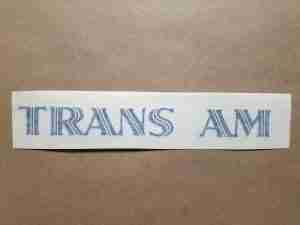 1970-72 Trans Am Fender Decal, Blue, "Trans-Am",