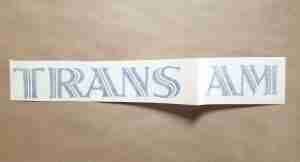 1970-72 Trans Am Spoiler Decal, Blue, "Trans-Am",