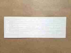 Decal, 389/428 Air Cleaner Service Instruction, White (GM 6420972, On Decal: A96C)
