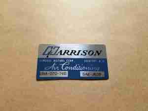 Decal, Harrison Air Conditioner Evaporator Box (On Decal: EBA-070-76B)