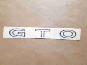 1970-73 GTO Deck Lid Decal, Black, "GTO"