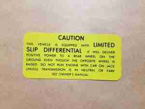 Decal Canada Limited Slip Differental