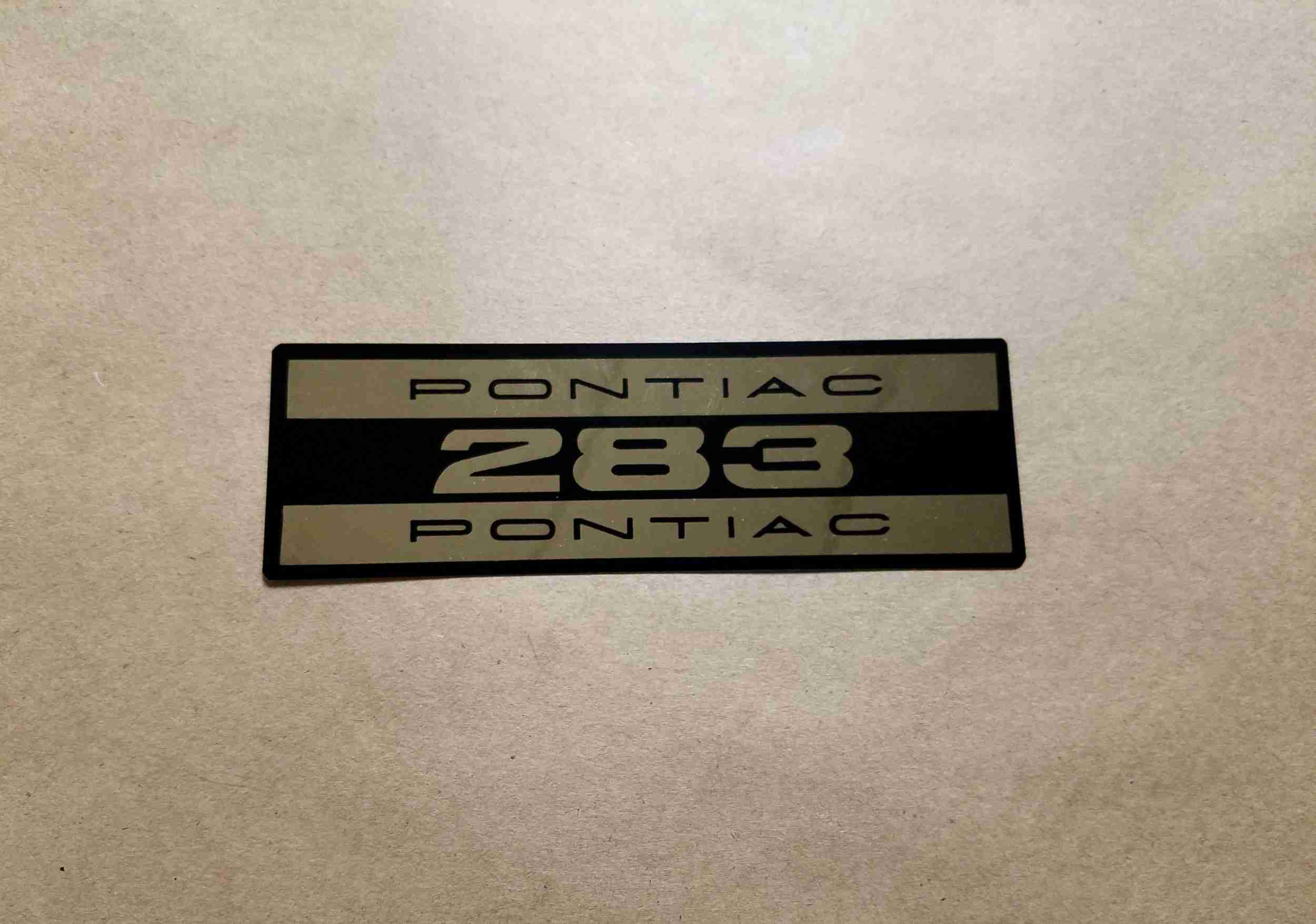 Decal 283 Pontiac Valve Cover