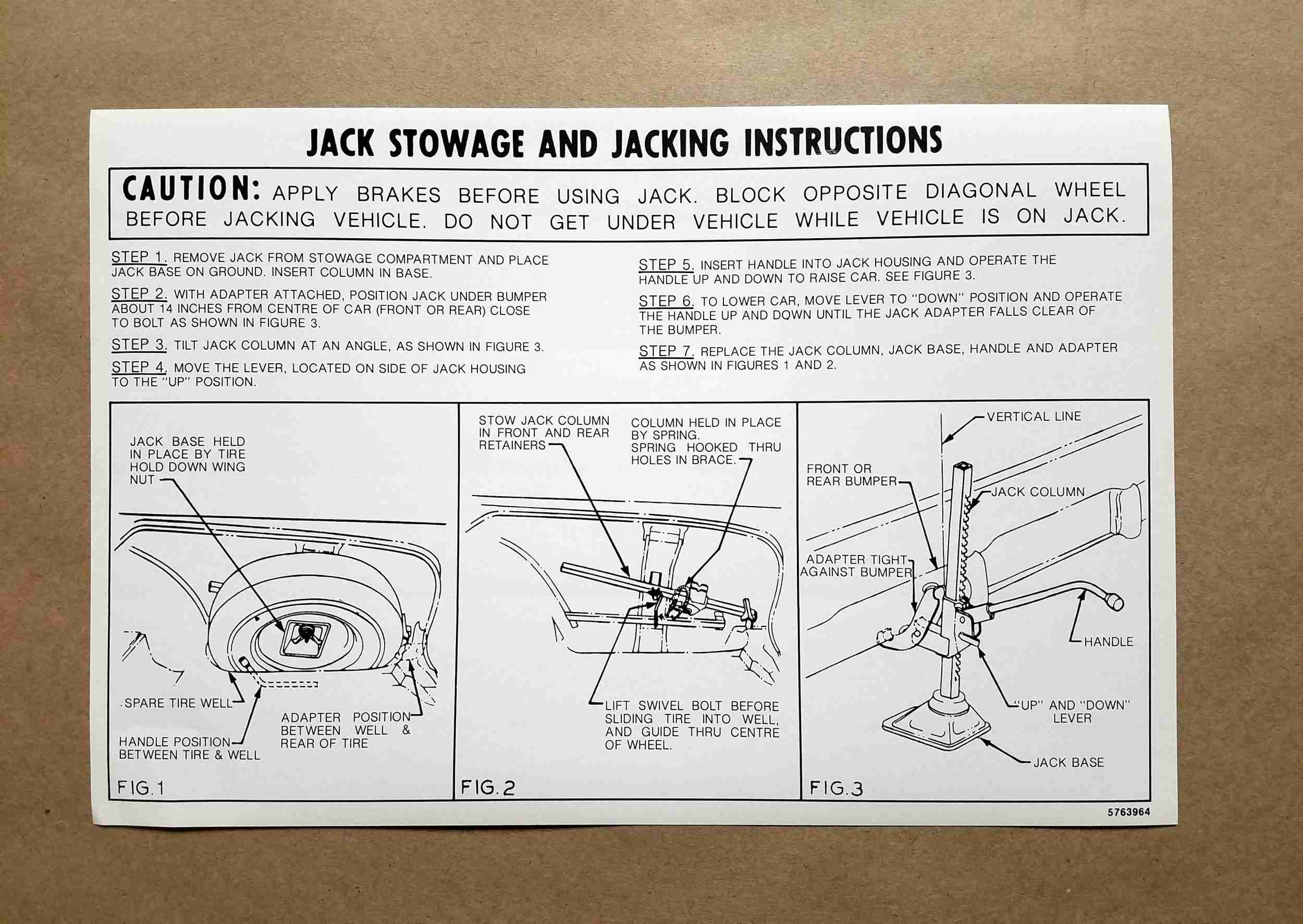 1958 Jack Instruction Card, on card: 5763964