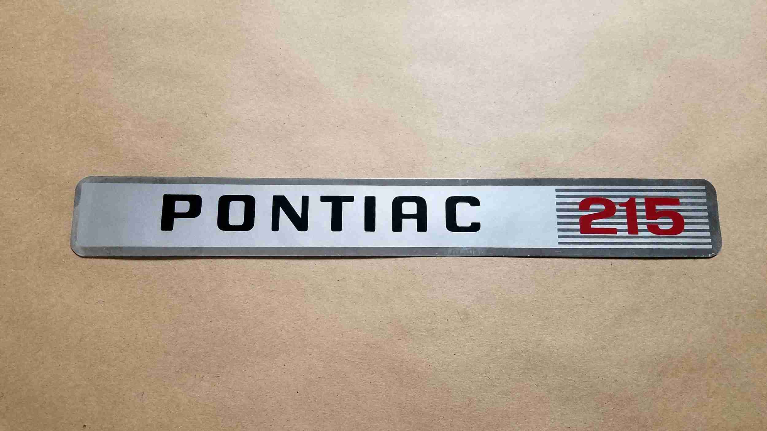 1965 Valve Cover Decal 6cyl 215