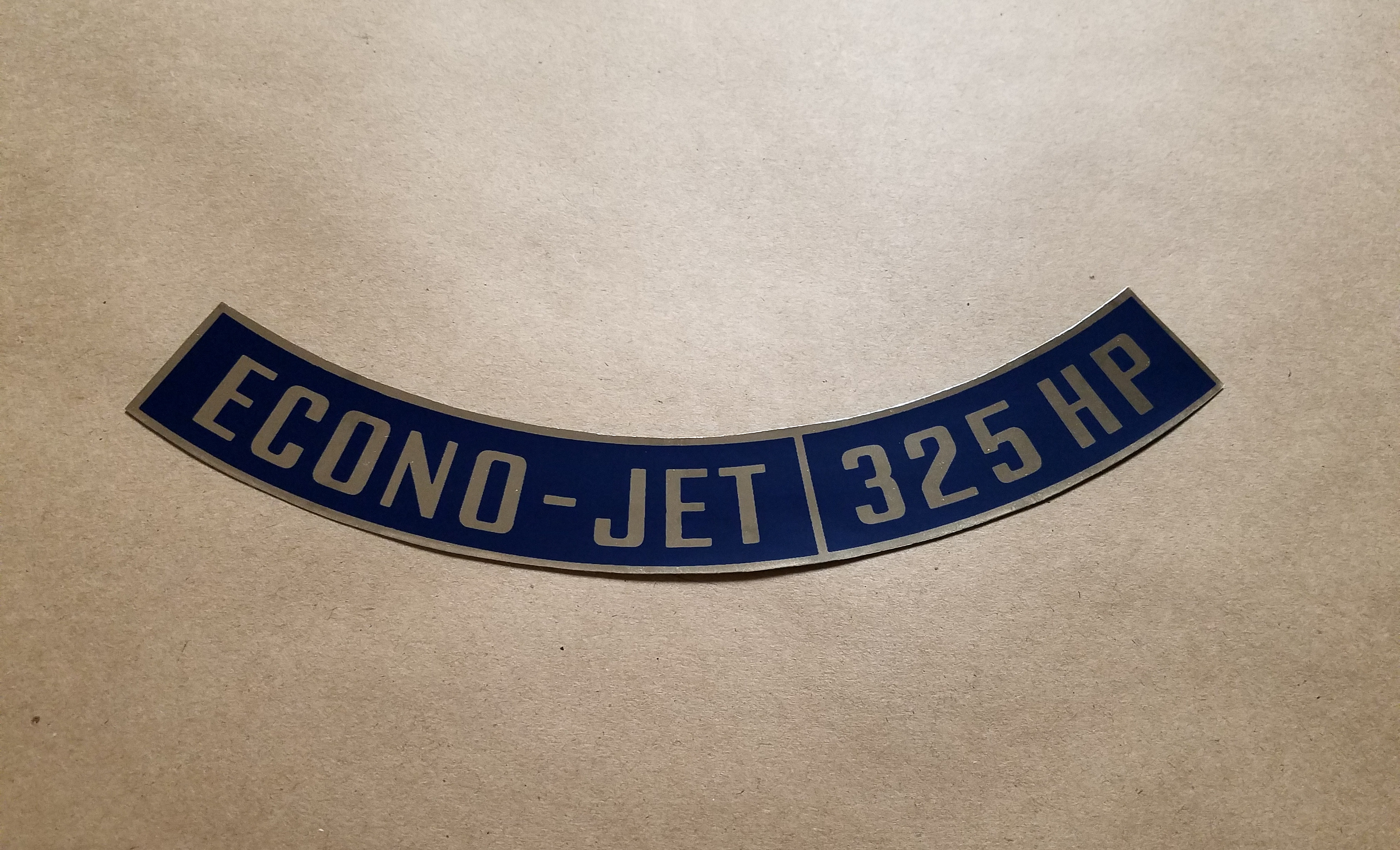 Decal Econo Jet 325 HP Air Cleaner