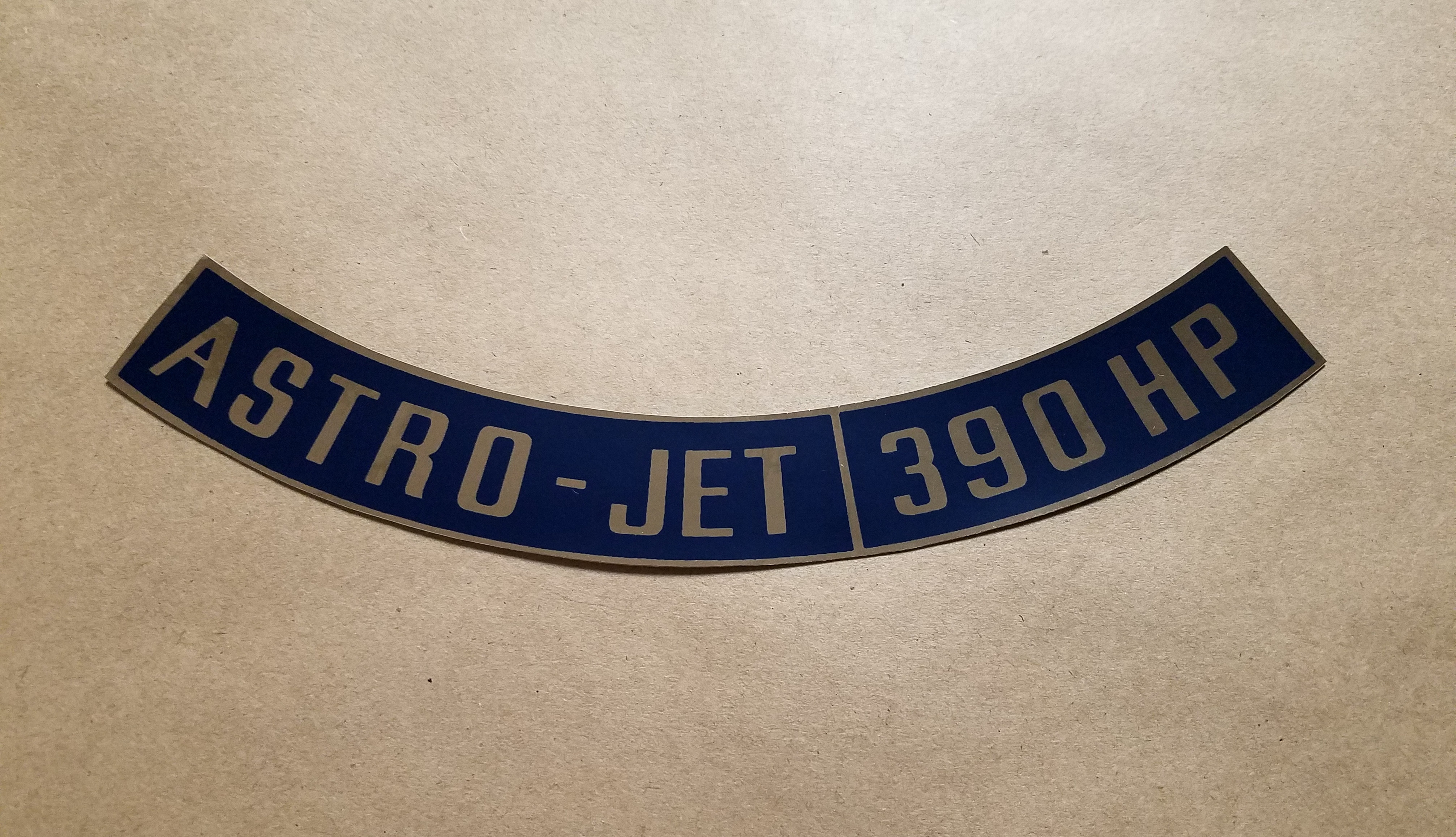1969 Decal Astro-Jet 390HP Air Cleaner