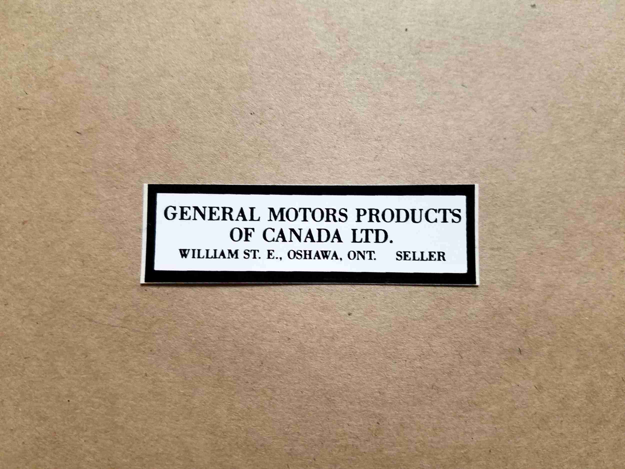 Decal General Motors Of Canada Door