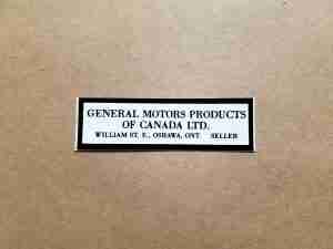 Decal General Motors Of Canada Door