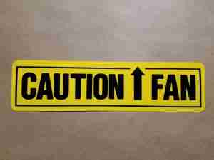 1980-81 Caution Fan Decal GM 10013630