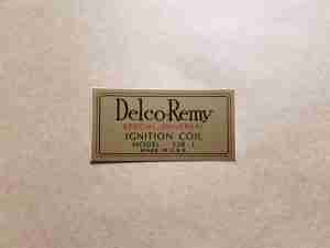 1926-33 Delco-Remy Coil Decal