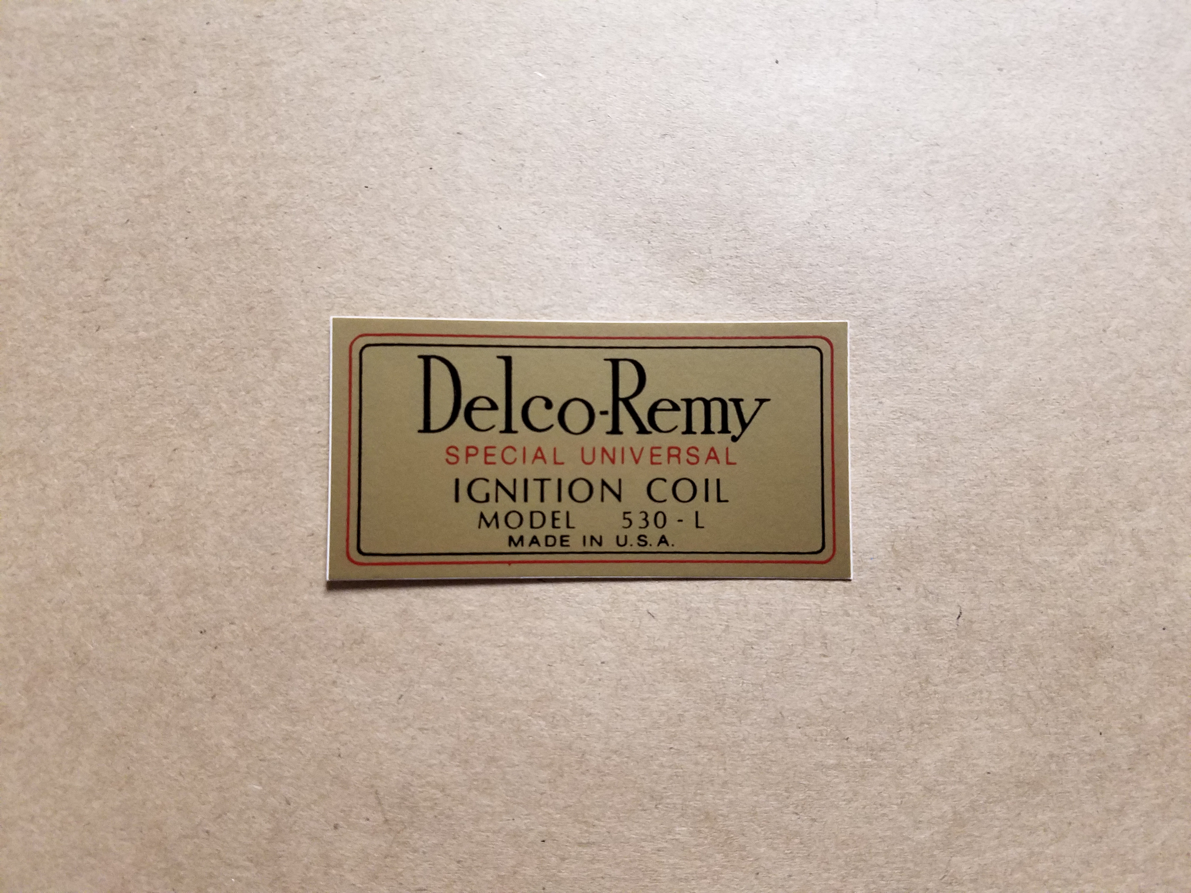 1926-33 Delco-Remy Coil Decal