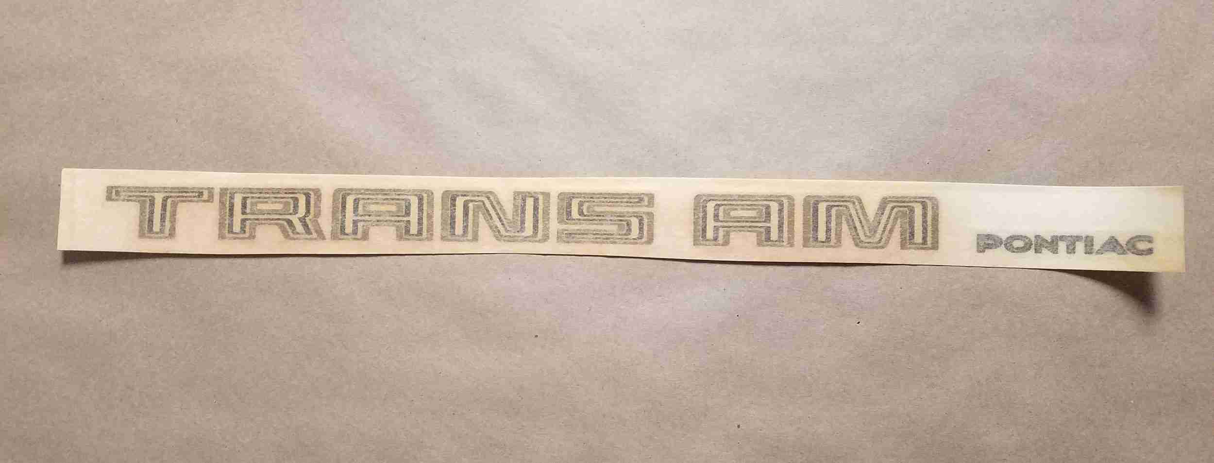 1981 Trans Am Deck Lid Decal, Gold, GM# 10016909,