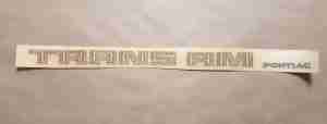 1981 Trans Am Deck Lid Decal, Gold, GM# 10016909,