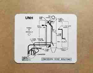 1985 Decal 5.0F AT Emission Routing