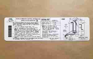 1988 Trans Am w/ AT Emission Routing decal