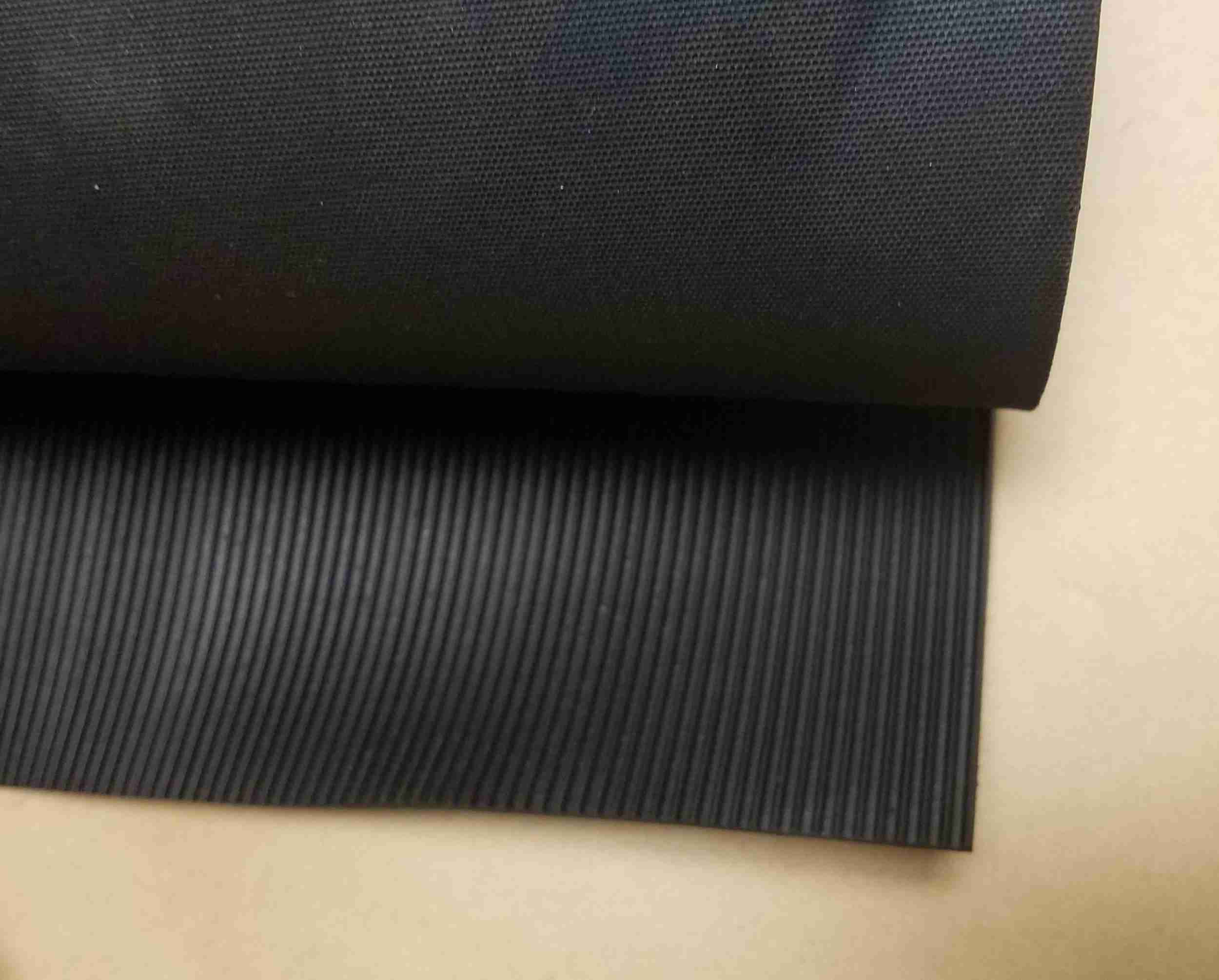 1926-34 Running Board Rubber Material, 3'x6' rubber sheet w/ 9 fine ribs per inch, 1/8" thick