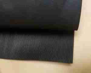 1926-34 Running Board Rubber Material, 3'x6' rubber sheet w/ 9 fine ribs per inch, 1/8" thick