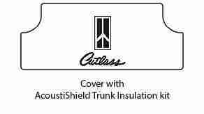 1968 Oldsmobile Trunk Rubber Floor Mat Cover with G-034 Cutlass Logo