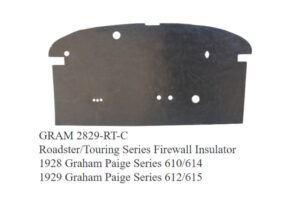 1928 1929 Graham Paige Series 600 Firewall Pad, Roadster/Touring Series