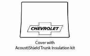 1935-36 Chevy 4 Door Sedan Trunk Rubber Floor Mat Cover w/ G-010 Chevy Bowtie